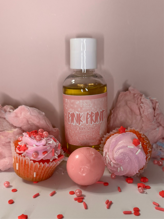 Pink Print Body Glow